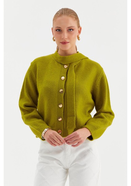 Fularlı Bisiklet Yaka Hırka fiyatları