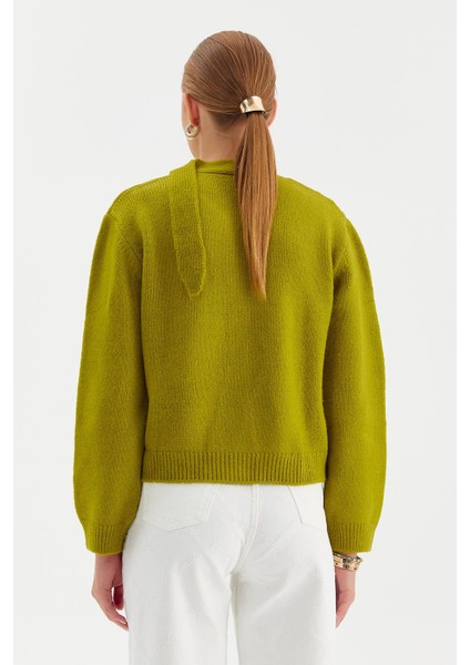 Fularlı Bisiklet Yaka Hırka indirimleri