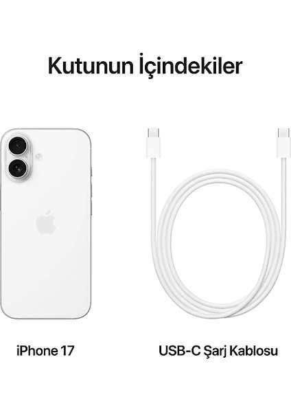 MG6Q4TU/A iPhone 17 512GB Akıllı Telefon Beyaz