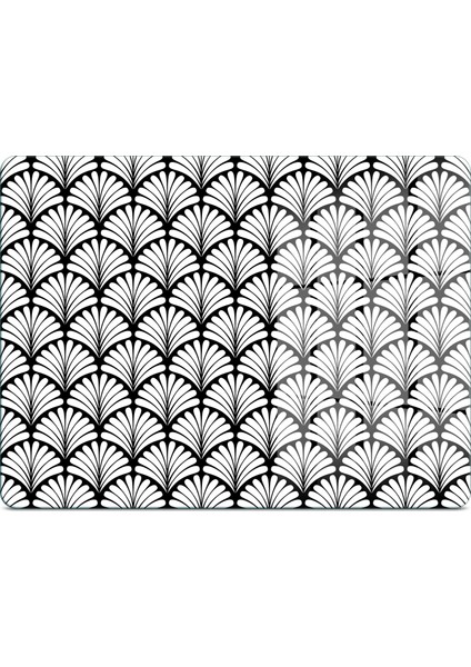 Cam Kesme Tahtası ve Sunumluk Siyah Beyaz Geometrik Desenli 20X30 cm fiyatları
