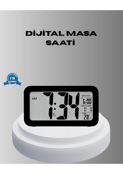 Bfs Dijital Masa Saati Sensörlü Aydınlatmalı Alarm ve Sıcaklık Ölçerli