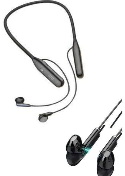 Bfs 100 Saat Kablolu Boyun Askılı Dijital Göstergeli Bluetooth Kulaklığı modelleri