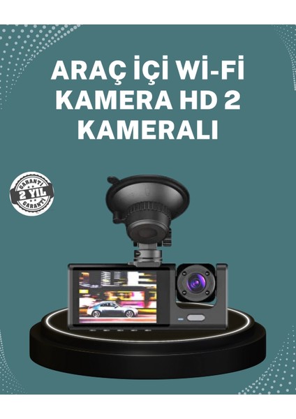 Bfs Gece Görüşlü Dvr 3 Lensli Araç Içi Sürüş Kamerası Video Kaydedici