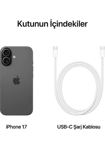MG6P4TU/A iPhone 17 512GB Akıllı Telefon Siyah
