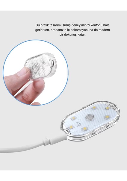 Bfs Manyetik Araba Içi Ambiyans LED Işık Seti – Kolay Montajlı ve Kablolara Gerek Yok indirimleri