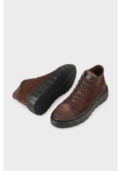 Kahve Deri Erkek Spor Bot modelleri