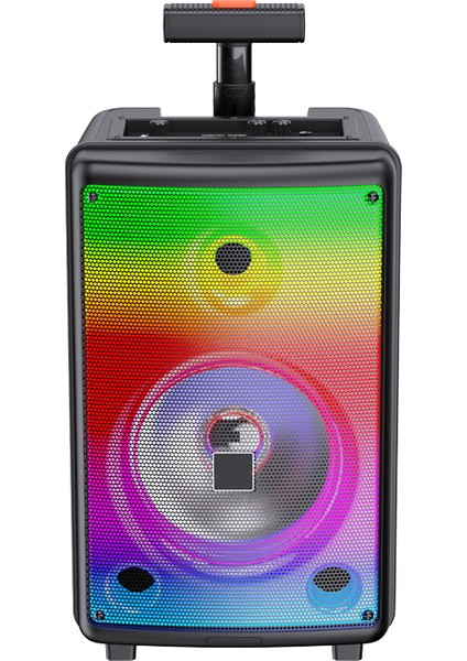 20W 8 Inç Rgb Işıklı Mikrofonlu Karaoke Tws Orta Boy Bluetooth Hoparlör Ses Bombası Ses Topu