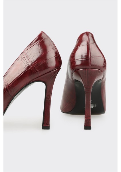 Bordo Kadın Yüksek Topuk Ayakkabı fırsatları