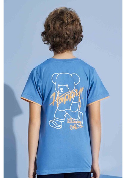 Erkek Çocuk T-Shirt Uzun Alt Penye Süprem Bisiklet Yaka Orta Kalın Pijama TAKIMI-3928 modelleri