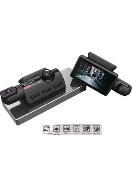 Bfs Wifi Destekli Araç Kamerası – 3 Inç Ekran, 1080P Ön ve 720P Iç Kamera fırsatları