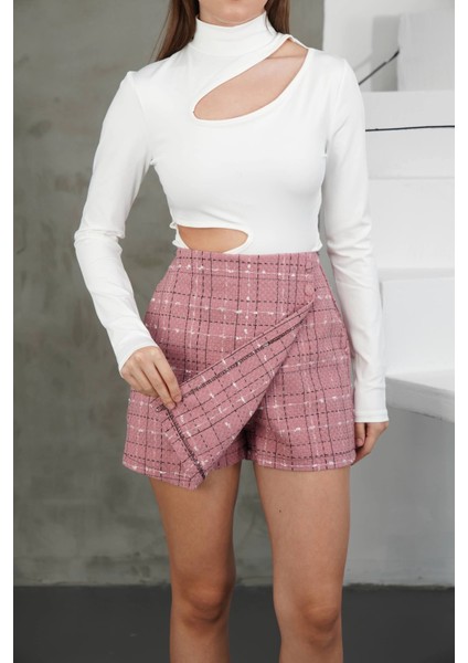 Mtxdpn Iki Düğmeli Şort Etek Pembe H26414 (Beden: Xl) modelleri