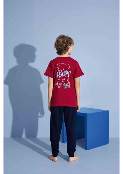 Erkek Çocuk T-Shirt Uzun Alt Penye Süprem Bisiklet Yaka Orta Kalın Pijama TAKIMI-3928 fiyatları