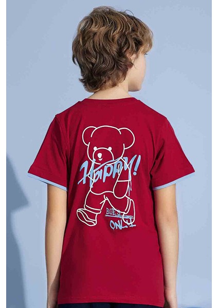 Erkek Çocuk T-Shirt Uzun Alt Penye Süprem Bisiklet Yaka Orta Kalın Pijama TAKIMI-3928 fırsatları