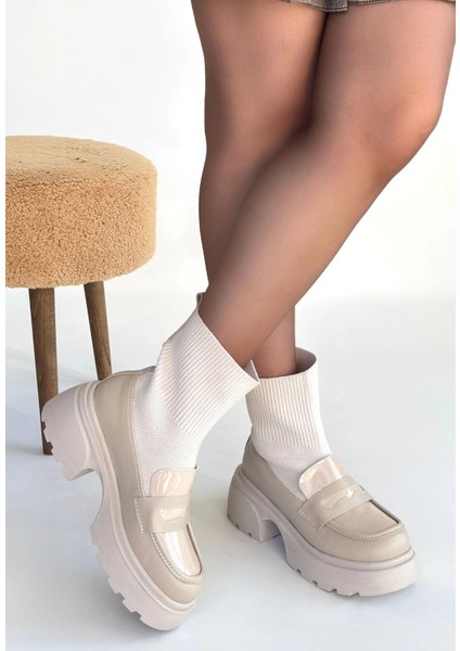 Mtxdpn Wanye Bej Cilt Cilt Streçli Bot (Numara: 38) modelleri