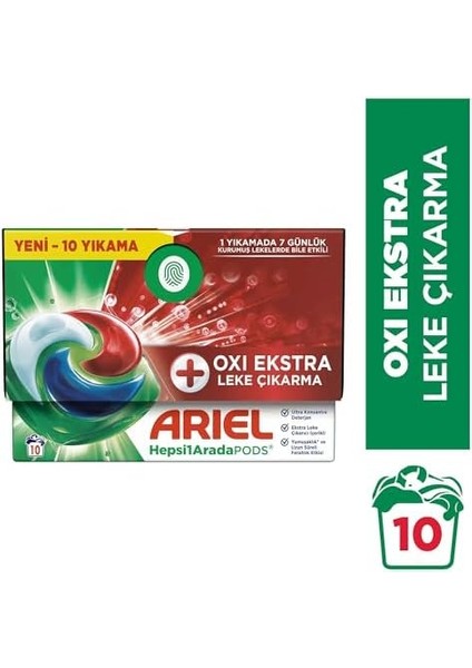 Ariel Pods Kapsül Çamaşır Deterjanı Oxi 10&apos;lu fiyatları