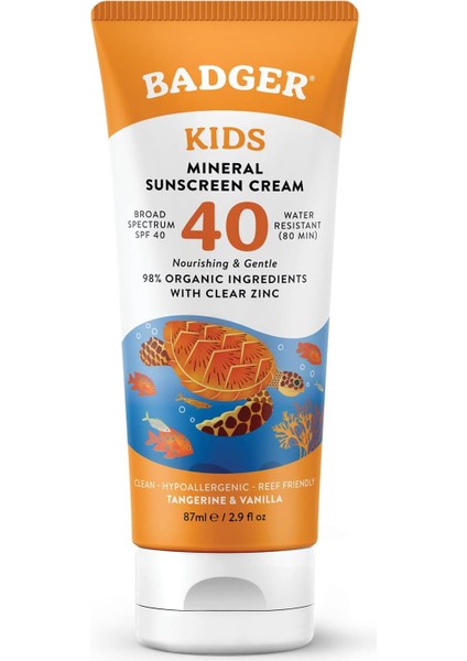 Badger Clear Zinc Çocuk Güneş Kremi SPF40 87ML fiyatları