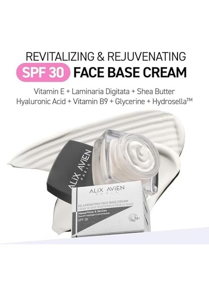Alıx Avıen Rejuvenating Face Base Cream - Çok Amaçlı Gençleştirici Makyaj Bazı Kremi Spf 30