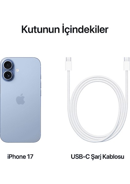 iPhone 17 256GB Akıllı Telefon Sis Mavisi MG6L4TU/A