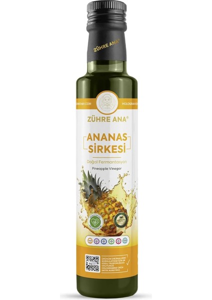 Zühre Ana Ananas Sirkesi Doğal Fermantasyon Pineapple Vinegar 500 ml fiyatları