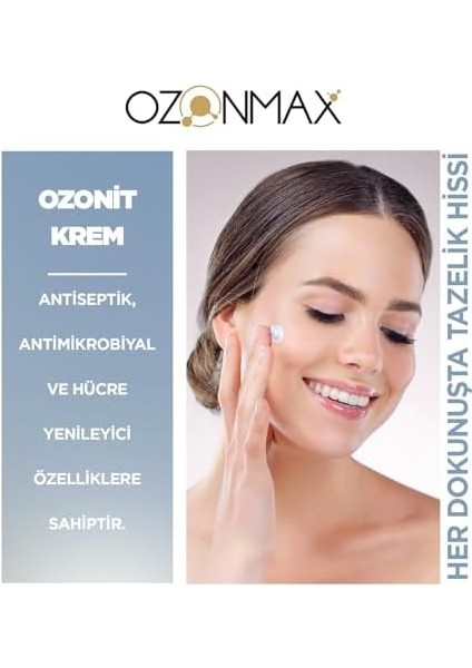 Ozonmax Ozonit Krem 500 ml - Cildin Oksijen Seviyesini Üç Katakadar Artırırı ve Cilt Tonunu Eşitler Akne Leke Gibi Cilt Problemlerinde Kullanılır. fiyatları