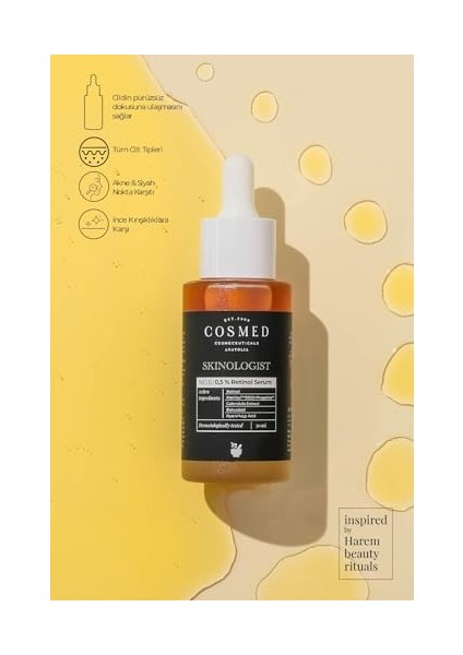 Cosmed Skinologist 0,5% Retinol ve Peptit Içeren Yenileyici Serum fiyatları