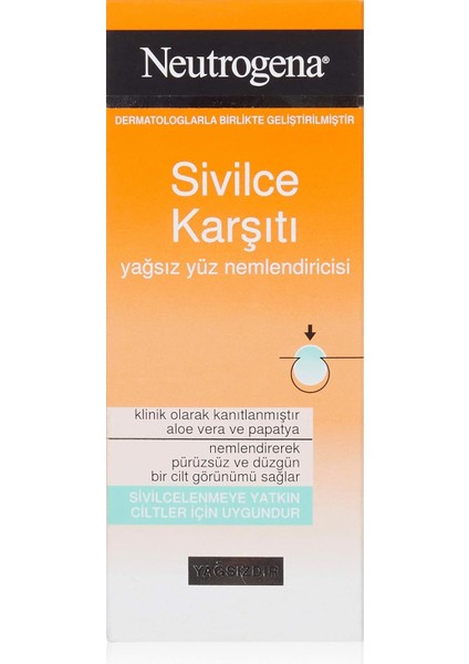 Neutrogena Sivilce Karşıtı Yağsız Yüz Nemlendiricisi 50ML, 50 ml modelleri