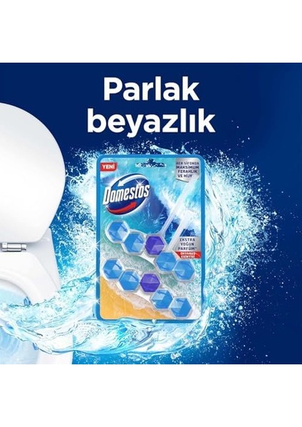 Domestos Wc Blok 5&apos;li Güç Tuvalet Bloğu Okyanus Ferahlığı Maksimum Hijyen 100 G