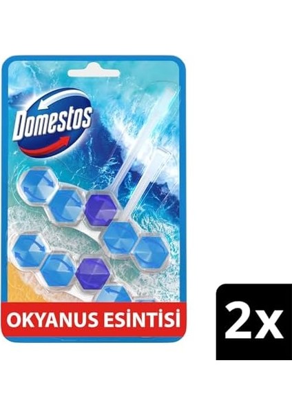 Domestos Wc Blok 5&apos;li Güç Tuvalet Bloğu Okyanus Ferahlığı Maksimum Hijyen 100 G modelleri