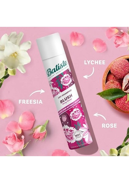 Batiste Kuru Şampuan Allık 200ML, Çiçek ve Seksi Kokulu, Yıkama Arasında Saçları Yenilemek Için Durulama Spreyi Içermeyen (Ambalaj Değişebilir) modelleri