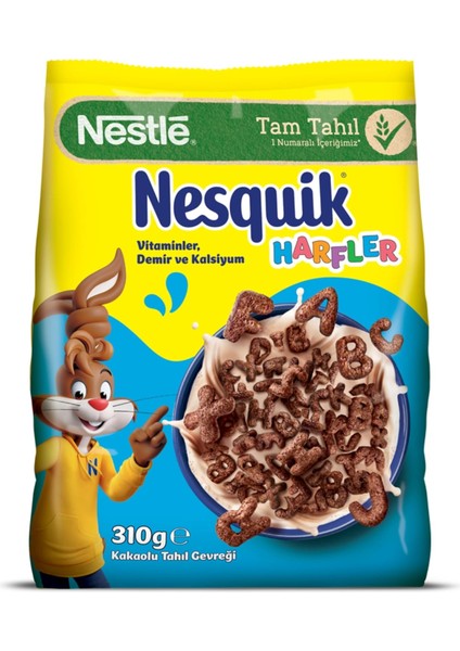 Nesquik Nestlé Harfler Kakaolu Buğday ve Mısır Gevreği 310 G fiyatları