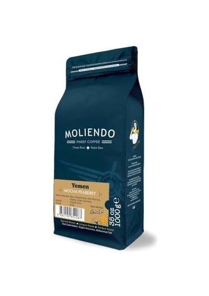 Moliendo Finest Coffe Yemen Mocha Yöresel Kahve (Çekirdek) 1000 G