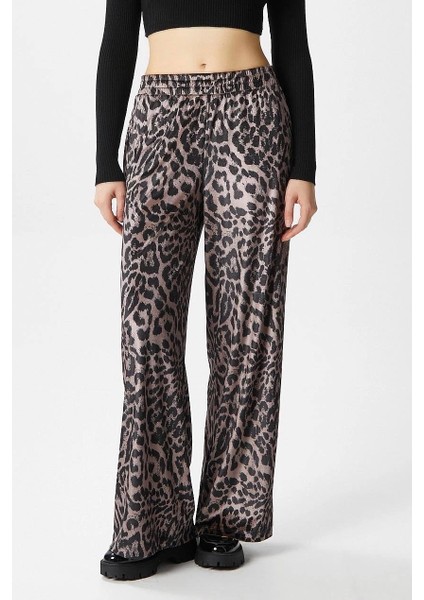 Mtxdpn Leopar Desen Pantolon Bej (Beden: S)