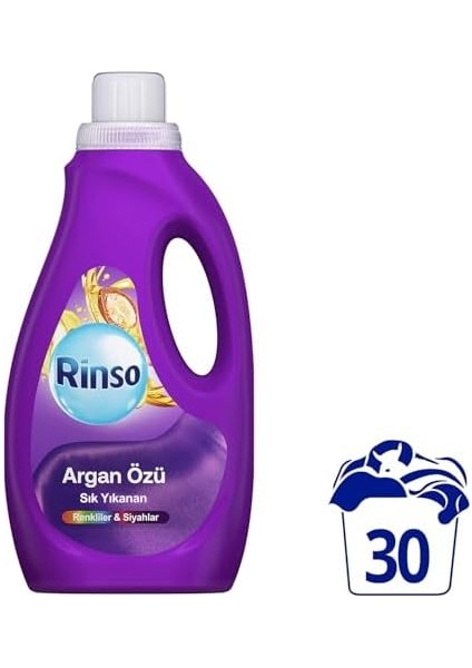 Rinso Sıvı Çamaşır Deterjanı Komple Bakım Serisi Argan Özü Renkliler ve Siyahlar Için 1.5 L fiyatları