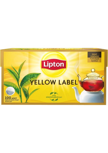 Lipton Yellow Label Demlik Poşet Siyah Çay 100&APOS;LÜ Paket fiyatları