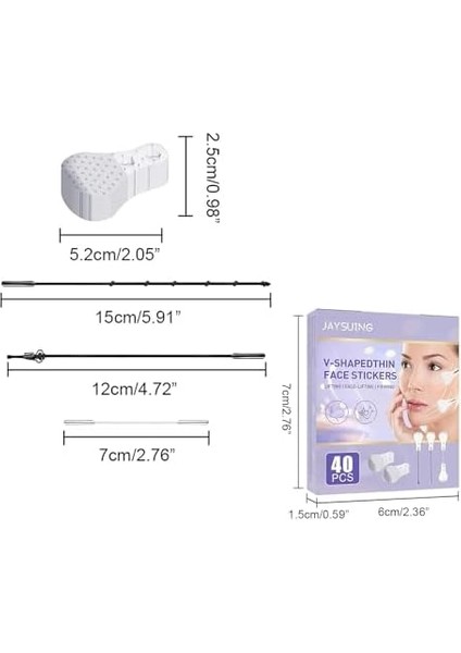 Ankanorm Yüz Yogası Gerdirme Bandı, Kırışıklıklar Göz Gıdı Boyun Için Gerdirme Aparatı, Elastik Yüz Gerdirme (40 Adet)