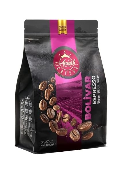 Bolivar Koyu Kavrulmuş (Dark Roast) Espresso Blend Çekirdek Kahve 1000G | Dolgun Gövde-Dengeli Tat fiyatları