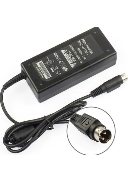 Epson Uyumlu 24 Volt 2.5 Amper 3 Pinli Adaptör 24V 2.5A (Termal Yazıcı)
