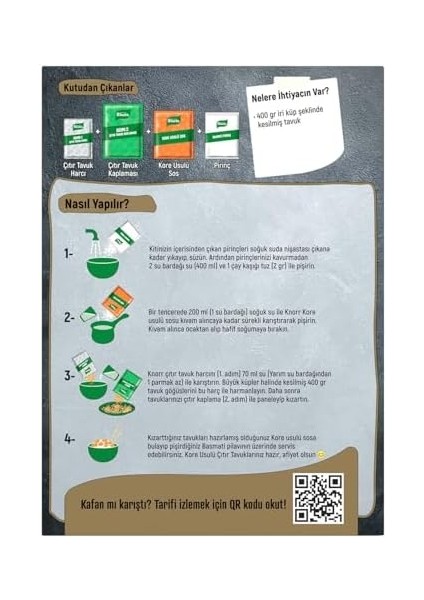 Knorr Yemek Kiti Kore Usulü Kızarmış Tavuklu Pilav 3-4 Kişilik 370G modelleri