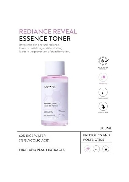 Anyong Glikolik Asit%7 Leke Karşıtı, Yenileyici, Aydınlatıcı Tonik 200 ml (%60 Pirinç Suyu&meyan Kökü) modelleri