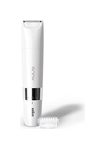 Braun Body Mini Tıraş Makinesi, Elektrikli Vücut Tıraş Makinesi, Kadınlar ve Erkekler Için, Bikini Bölgesi, Koltuk Altı, Göğüs Için Hassas Epilasyon, Seyahat Için, Islak ve Kuru, BS1000, Beyaz modelleri