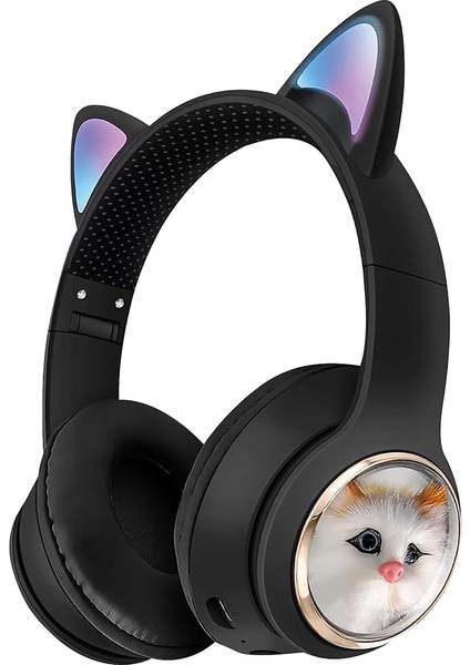 5.3 Kedili Kulak Üstü Bluetooth Kulaklık Siyah Blt-45