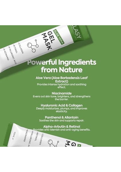 Clasycare Aloe Vera Jel Maske – Organik Aloe Jel ile Yüz ve Cilt Bakımı – Güneş Yanığına Karşı Ferahlatıcı Maske – Seyahat Boyu Nemlendirici, 10 Ml. modelleri