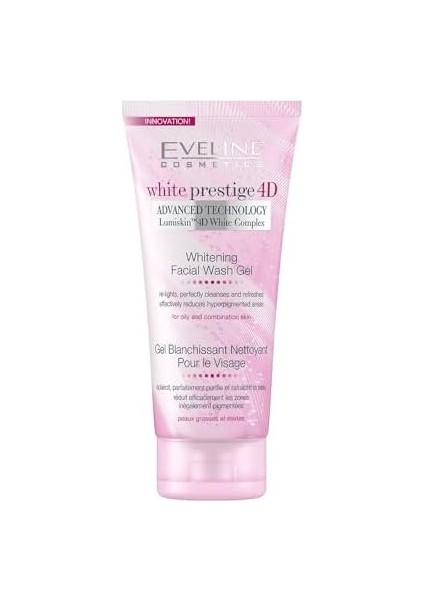 Eveline Cosmetics Whıte Prestıge 4d Whitening 3 In 1 Facial Wash Gel 200ML