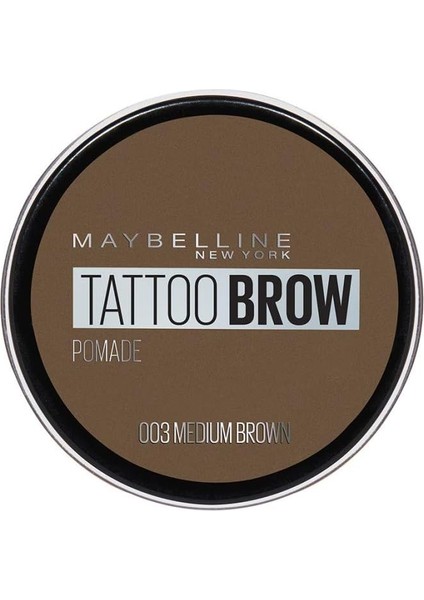 Maybelline New York Tattoo Brow Kaş Pomadı, 03 Medium Brown (Orta Ton) (3.5 Ml) modelleri