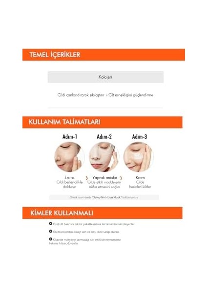 Mıssha 3 Aşamalı Sıkı Görünüm Veren Maske (1.5G/22G/1.5G) 3 Step Lifting Mask fiyatları