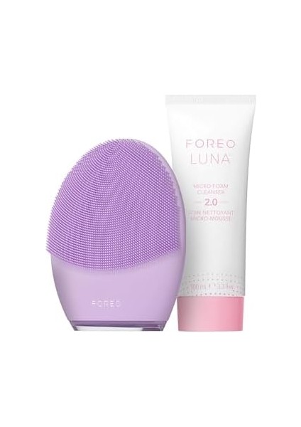 Foreo Deep & Gentle Luna 4 Sensitive Paketi - Hassas Cilt Temizleme Fırçası + Luna Micro-Foam Face Cleanser 2, 100 ml + Derinlemesine Temizleyici, Destekleyici Silikon Yüz Masaj Aleti Güzellik Seti fiyatları