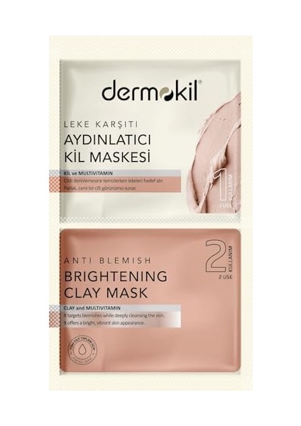 Dermokil Leke Karşıtı Aydınlatıcı Maske 2x 7.5 ml modelleri