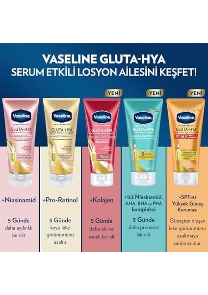 Vaseline Gluta-Hya Serum Etkili Vücut Losyonu Güneş Koruyucu 150 Mililitre modelleri