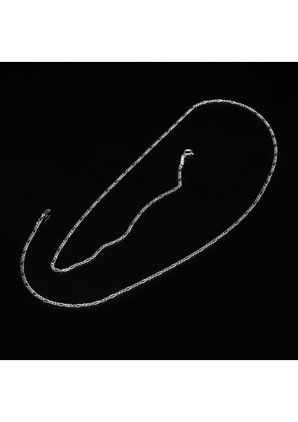 50 Mikron Rodyum Figaro Gümüş Zincir fiyatları