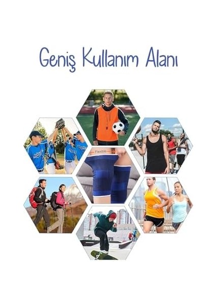 Ankanorm Elastik Diz Desteği, Spor ve Rehabilitasyon Için, Mavi, Ayarlanabilir fiyatları